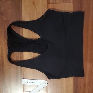 NWT Aqua Mesh Ruffle Racerback Longline Sports Bra (Bloomingdale's Exclusive) XS